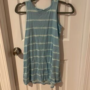 Dress striped blue and white with crossover in the back in great condition
